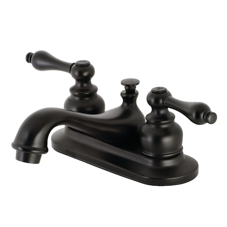 Kingston Brass KB600AL 4-Inch Centerset Bathroom Faucet, Matte Black KB600AL